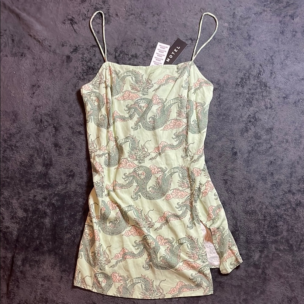Motel Dragon Print Dress